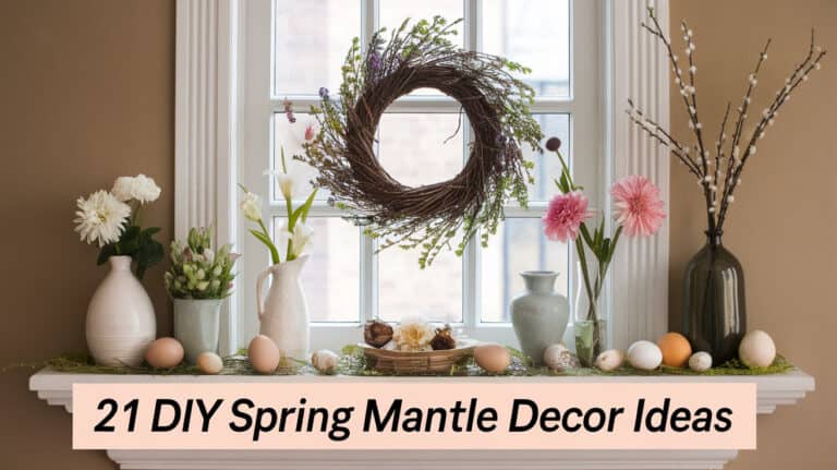 21 Easy DIY Spring Mantle Decor Ideas - Refresh your dwelling with these straightforward spring mantle decor ideas you can do yourself! Whether you prefer traditional Easter mantle adornments or contemporary designs, discover inspiration to suit every preference. Our affordable yet stylish spring mantle flower displays are ideal for a seasonal update.