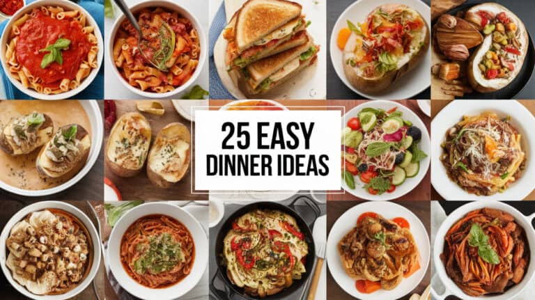 25 Quick Easy Dinner Ideas - Looking for fresh evening meal inspiration to brighten up your nights? Check out our collection of fast and simple dinner recipes, ideal for hectic weeknights. Whether you prefer hearty one-pot dishes or nutritious family dinners, we offer a variety of options for Sunday evening meals. Explore vegetarian and vegan dinner ideas. Find delightful recipes for kids and economical family dinners to help manage your budget.