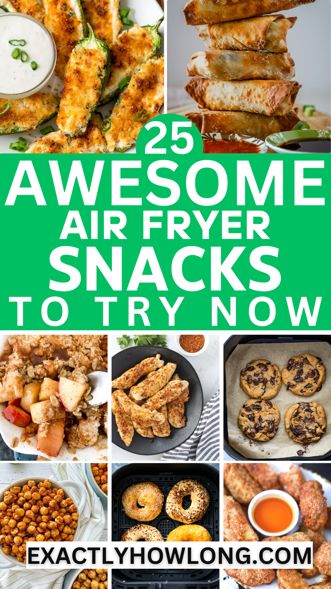 Healthy snacks made in the air fryer that are quick and easy