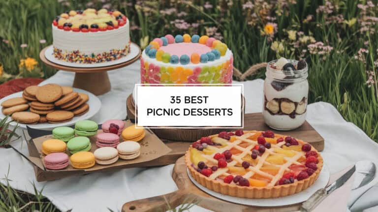 35 Best Picnic Desserts - Explore our assortment of delightful picnic treats! Whether you're seeking effortless picnic sweets or picnic dessert bars, we offer a wide array of choices. Sample our delectable cookie bars, fruity delights, picnic cakes, and pies, all boasting timeless summer flavors. For a whimsical twist, delve into our cupcake suggestions, featuring picnic-friendly options ideal for outdoor excursions.