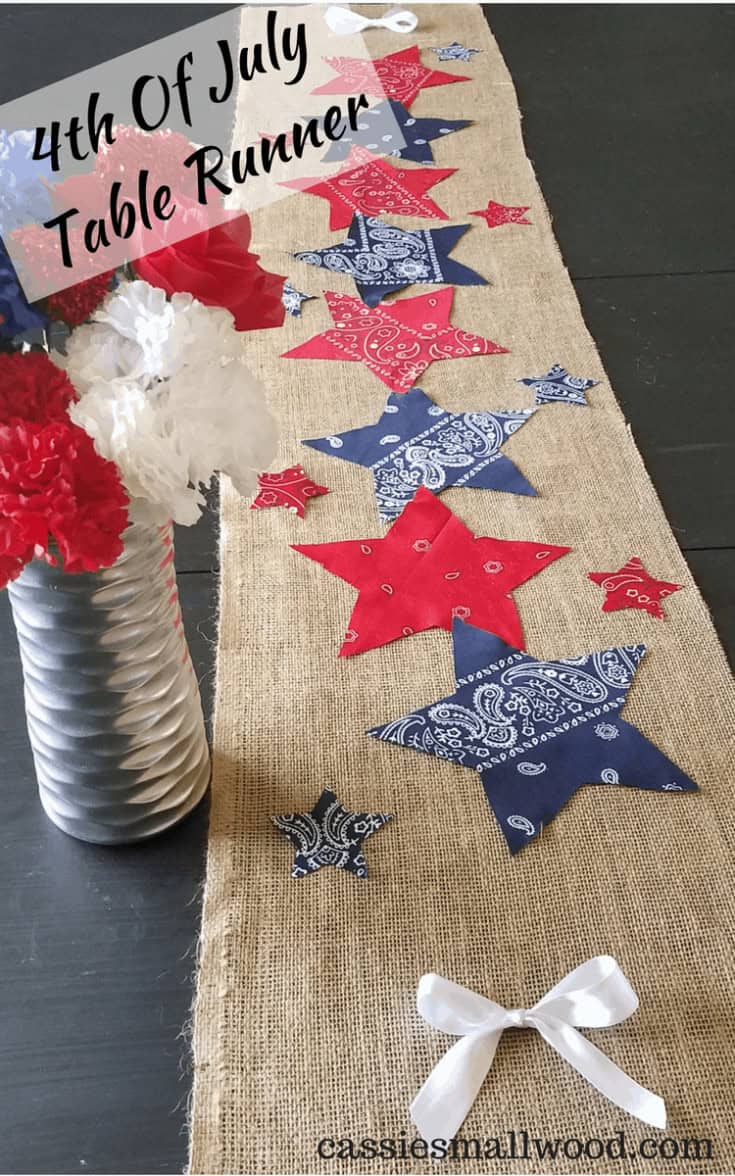 4th Of JulyTable Runner - Numerous patriotic crafts cater to kids, toddlers, and preschoolers, allowing parents to craft with Dollar Tree or similar store items. These crafts are simple and adaptable to a child's preferences. I'm thrilled to introduce you to DIY Dollar Store patriotic crafts!