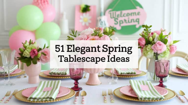 51 Elegant Spring Tablescape Ideas - Spring table settings are an ideal method to infuse charm into Easter table decorations! Explore sophisticated and uncomplicated spring table decor concepts to enhance your dining ambiance. Immerse yourself in our vibrant spring table arrangements, showcasing lively Easter centerpieces and floral displays.