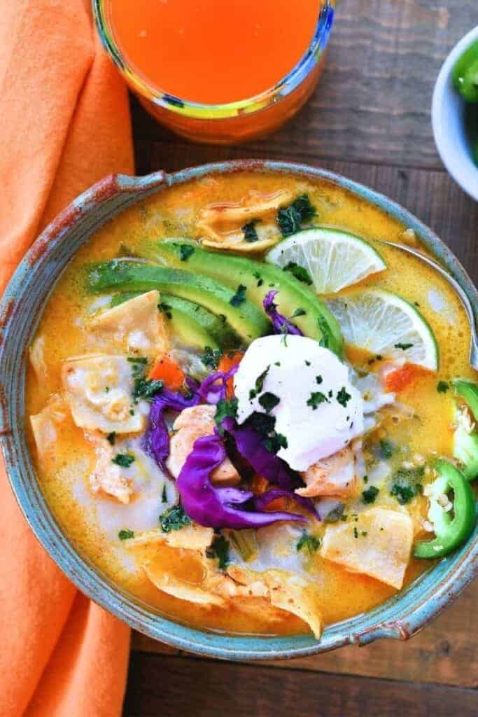 Creamy Chicken Tortilla Soup Instant Pot Recipe by 24BITE