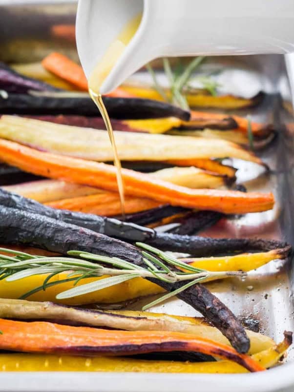 Brown Butter Maple Glazed Roasted Rainbow Carrots - Explore our vibrant Easter recipe collection for your holiday gatherings! Discover an array of dishes ranging from classic Easter dinner options showcasing ham and lamb, to inventive side dishes and party fare suggestions, ensuring there's something for every taste bud.