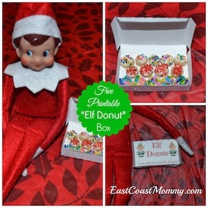 Elf Donuts (Free Printable Box)