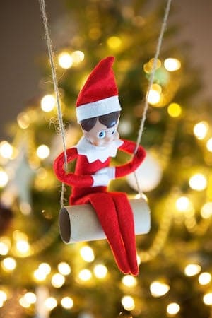 Swinging Elf on the Shelf Idea