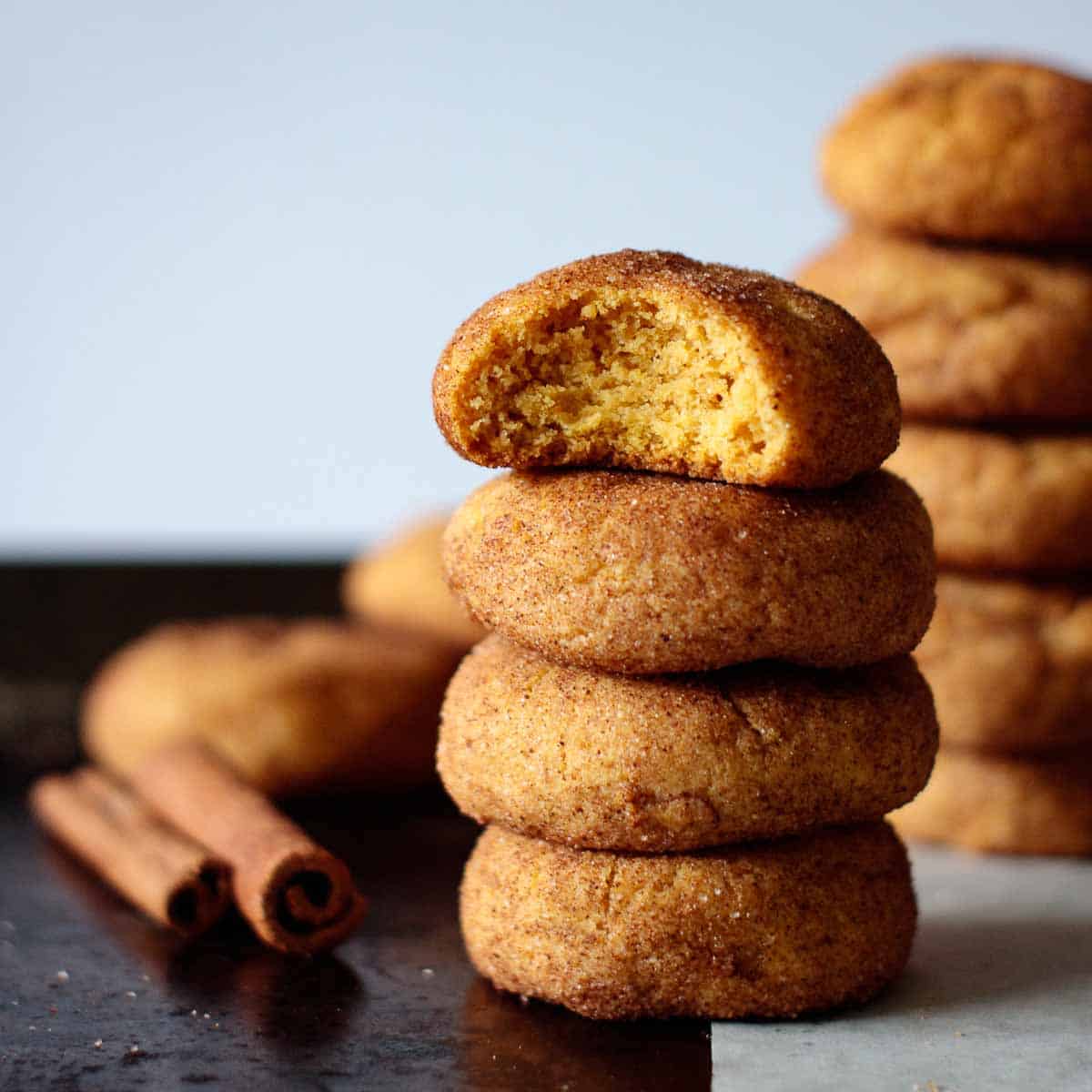 pumpkin snickerdoodles 10 - Experience the rich flavors of autumn with simple yet beautifully adorned fall cookies. Whether it's pumpkin or caramel apple cookies, these delightful treats will infuse your living space with the comforting essence of the fall season. Ideal for sharing with loved ones or savoring solo. Prepare to gratify your cravings for sweetness!