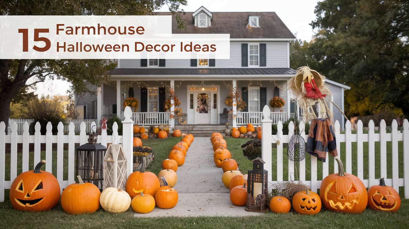 15 Best Farmhouse Halloween Decor Ideas - Transform your home into a cozy and enchanting farmhouse retreat this Halloween with a touch of rustic charm. Farmhouse Halloween decor seamlessly blends the spooky spirit of the season with the warm, welcoming vibes of country living. From weathered wood signs to burlap accents, this style captures the essence of autumn while adding a dash of Halloween whimsy.