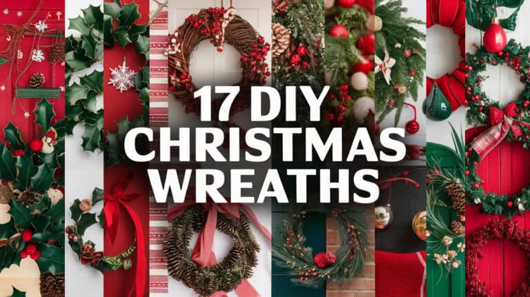 17 Cute DIY Christmas Wreaths - Creating your own DIY Christmas wreaths is a festive and fun way to bring a touch of personal flair to your holiday decor. A wreath hanging on the front door or displayed inside the home symbolizes warmth and welcome during the Christmas season.