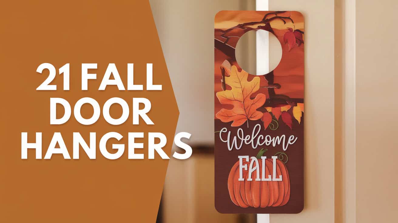 21 Charming Fall Door Hangers - Fall door hangers are decorative items hung on the front door during the autumn season to add a festive touch to homes and welcome visitors. These hangers come in a variety of shapes, sizes, and designs, featuring iconic fall symbols such as pumpkins, leaves, acorns, and scarecrows.