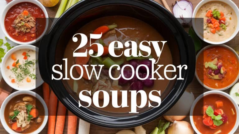 25 Easy Slow Cooker Soups - Slow cooker soups are a popular choice for busy individuals and families seeking a comforting, nutritious, and easy-to-prepare meal. These soups are made by combining various ingredients, such as vegetables, meats, grains, and seasonings, in a slow cooker or crock pot.