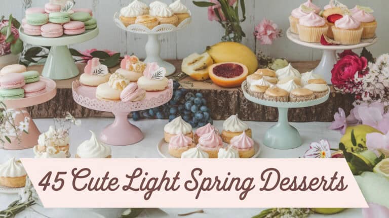 45 Cute Light Spring Desserts - Spring is a delightful season that not only brings new life and vibrant colors but also inspires fresh and enticing culinary creations, especially in the realm of desserts. As the cold weather recedes, the warmer temperatures and the blossoming of flowers provide the perfect backdrop for light, fruity, and refreshing spring desserts that incorporate the bounty of spring produce.