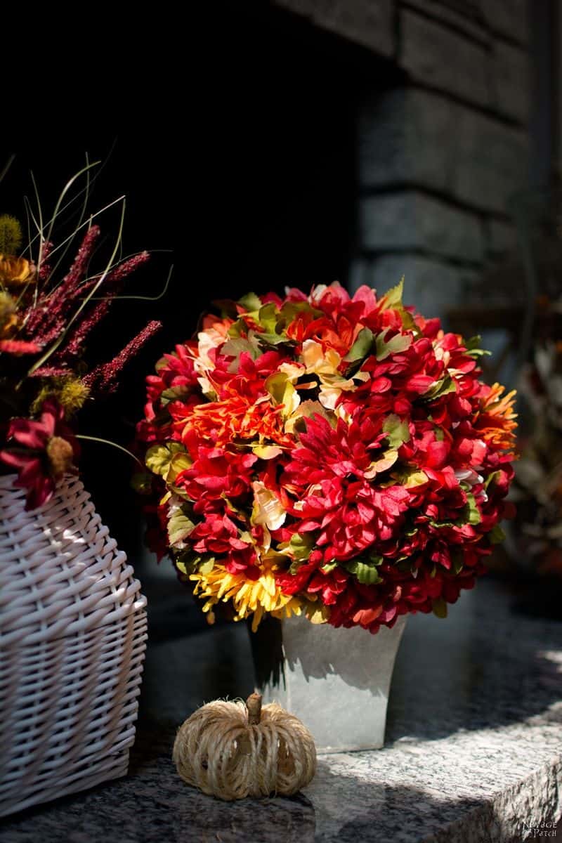 DIY Fall Flower Topiary and Hanging Flower Basket F13 - Explore fall centerpieces for tables that add warmth and beauty to your home. Uncover inventive autumn decor ideas for your table decorations. Ideal for intimate gatherings and special celebrations during the fall season.