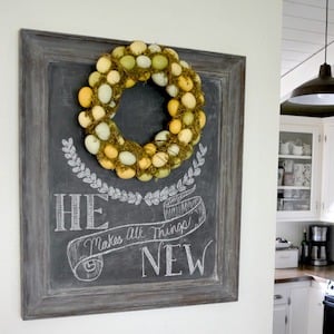 Easter 2016 Chalkboard 650 - Embrace the allure of DIY dollar tree farmhouse Easter decoration concepts! Uncover rustic Easter table arrangements and homemade farmhouse Easter entrance adornments to establish a cozy, inviting ambiance.