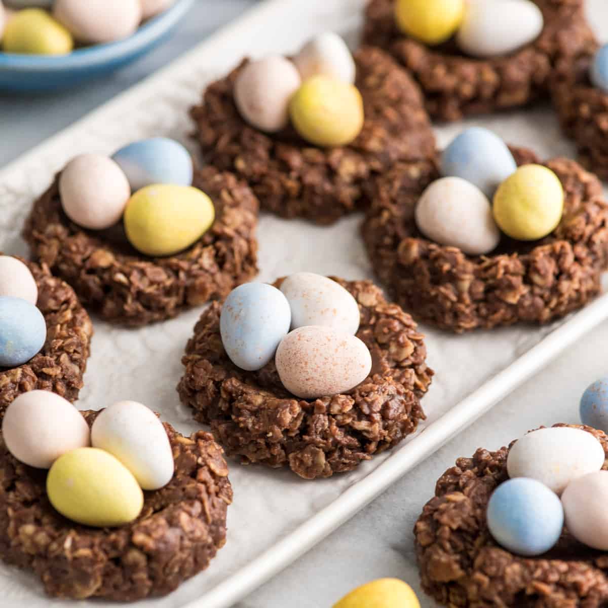 Easter nest cookies healthy no bake 10 - Delve into the Easter spirit with our simple yet delightful Easter cookies for children! From adorable bunny-shaped cookies to beautifully adorned egg cookies, we offer a variety of recipes that will add a festive flair to your holiday celebration.