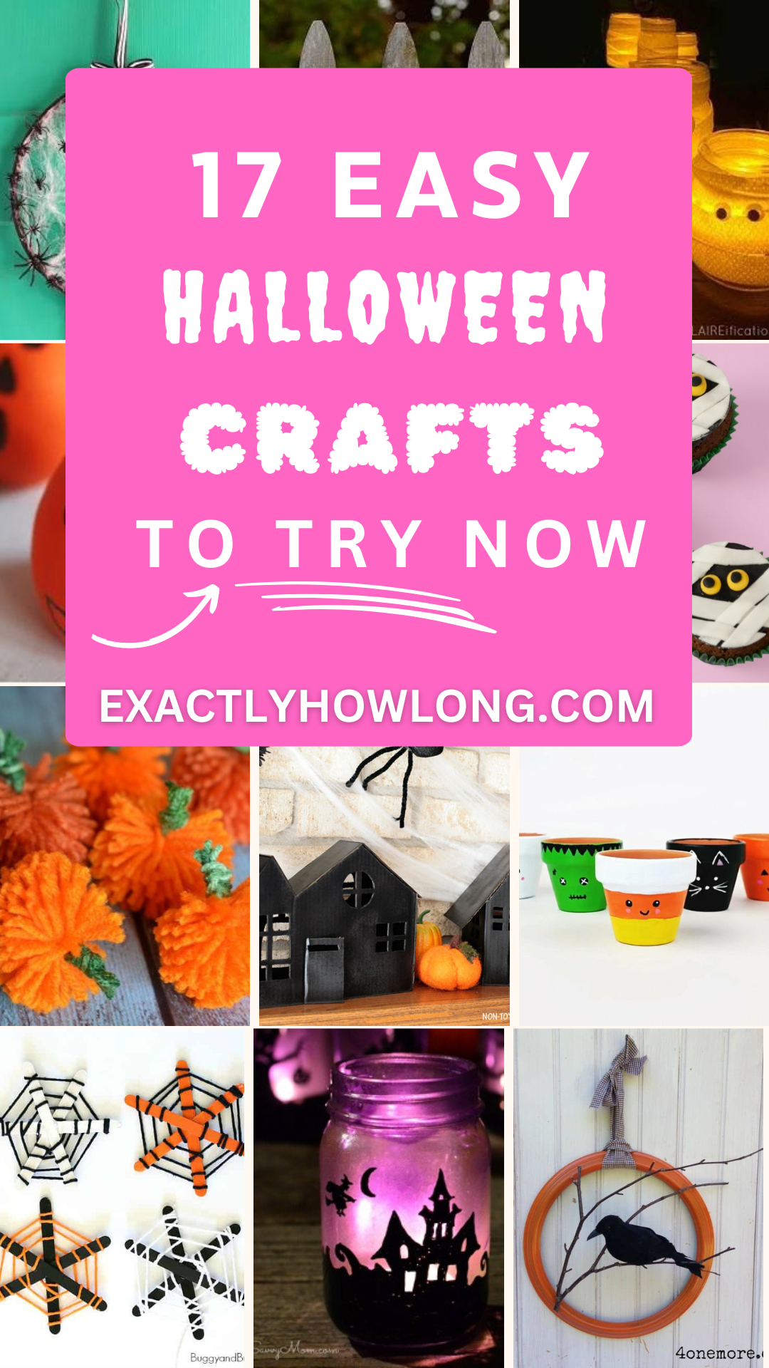 Adoráveis ​​artesanatos de Halloween para crianças em idade pré-escolar fazerem DIY na escola.