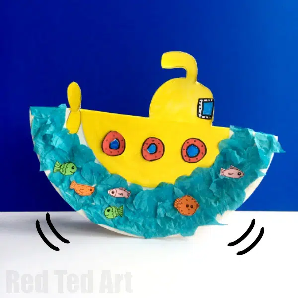 21 Fun Paper Plate Crafts For Kids 23 Ocean Submarine Craft Preschool.jpg