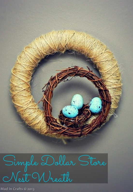 Simple Dollar Store Nest Wreath Craf25255B125255D - Discover the allure of crafting your own Easter wreaths for the front door with these imaginative Easter wreath decoration concepts! Embrace a variety of styles, including rustic Easter wreaths, Easter egg wreaths, Easter bunny wreaths, and Easter basket wreaths, as well as vibrant spring flower wreaths.