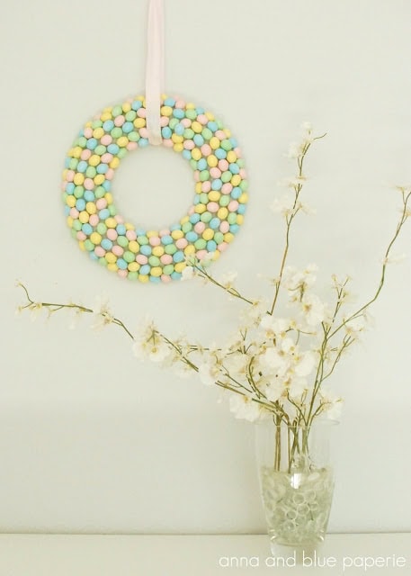 annaandbluepaperiewreathtablelogo - Discover the allure of crafting your own Easter wreaths for the front door with these imaginative Easter wreath decoration concepts! Embrace a variety of styles, including rustic Easter wreaths, Easter egg wreaths, Easter bunny wreaths, and Easter basket wreaths, as well as vibrant spring flower wreaths.