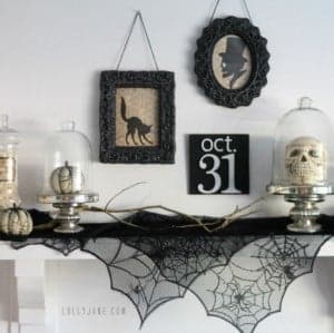 Vintage Halloween Mantel