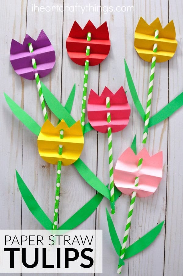 paper straw tulip craft 2 - Dive right into spring with these simple homemade Easter craft projects for both children and adults! From cute Easter bunny crafts to stunning DIY Easter decorations, we offer a wide range of Easter craft ideas suitable for all ages. Explore effortless Easter craft activities, such as decorating eggs and printable Easter crafts, to keep the little ones engaged.