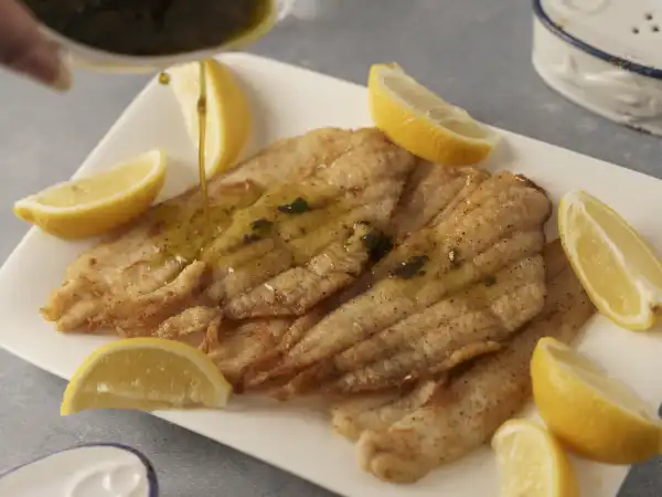 2 16 - This is a must-see, must-eat favorite... especially if you have a special meal in mind or are just a seafood aficionado! The Perfect White Fish is always a classy, flavorful dish choice. Fresh sole fillets are simply seasoned and coated in a flour breading, then gently cooked until golden. With an indescribable brown butter sauce, The Perfect White Fish will quickly come together and elevate your meal like no other. It's just perfect!