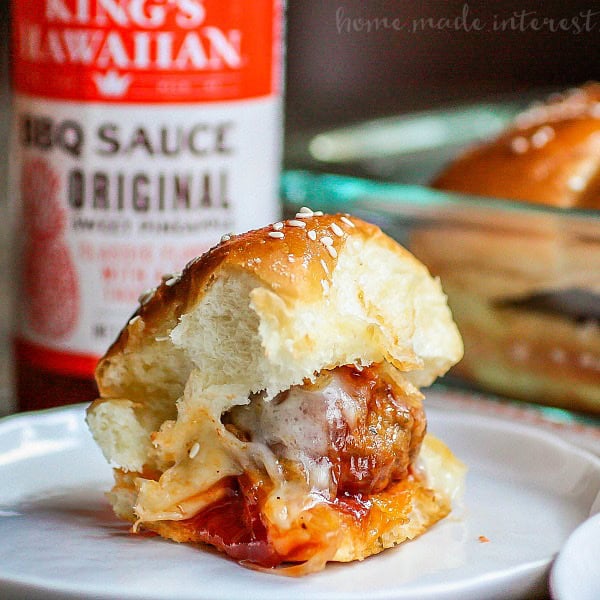 31 Best Super Bowl Party Food 12 BBQ Meatball Sliders featured