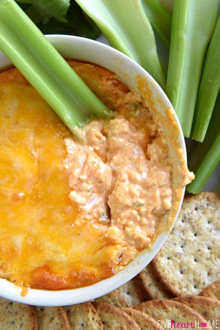 31 Best Super Bowl Party Food 29 Buffalo Chicken Dip Recipe Appetizer by Five Heart