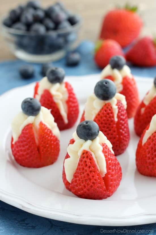 Cheesecake Stuffed Strawberries 1