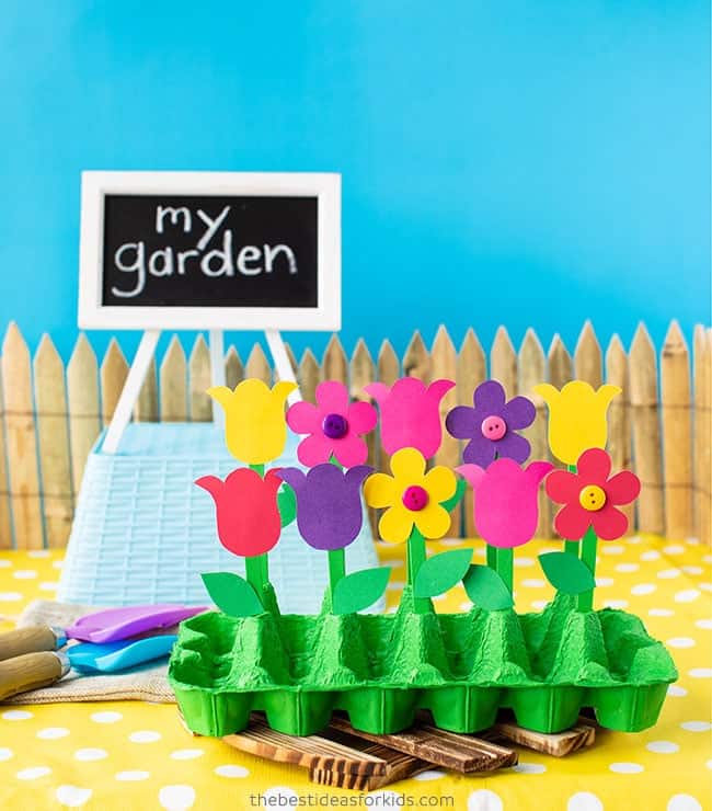 Egg Carton Flower Garden Craft