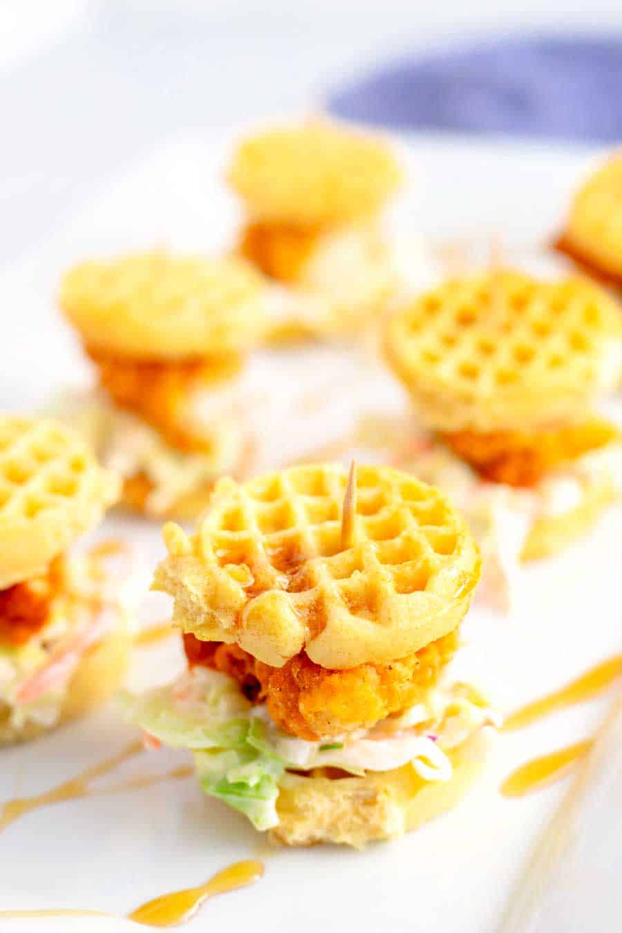 31 Best Super Bowl Party Food 25 How to Make Chicken and Waffle Sliders Step 3