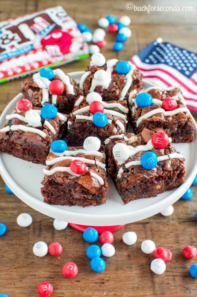 19 Easy Patriotic Desserts 18 Marshmallow Crunch Brownies Decicious easy dessert perfect for Memorial Day or the 4th of July