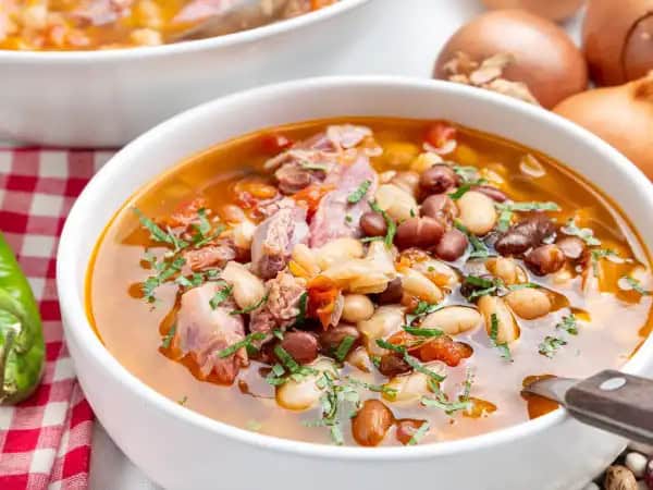 image 10203 - If you don't know beans about making soup, this sure is a good one to try! Good things take time with Bean Love Soup, but we know you're going to love it! Soaking up all the flavor, this 15-bean-combo is loaded with savory ham and diced tomatoes, and is simply seasoned just right! Don't you just love it when great flavor comes together? With Bean Love Soup and a little time, you will enjoy that great taste bowl-after-bowl! It's time to ring that dinner bell!