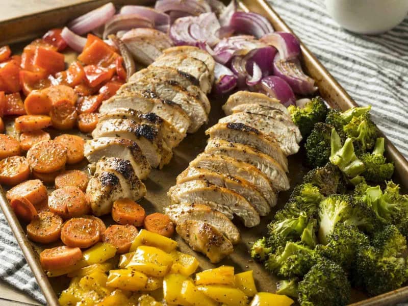 image 17769 - Easy, delicious, and…healthy? Yes, One-Pan Chicken and Veggies has the perfect blend of flavors to make you happy and the nutrients to make you feel good! Plus it’s easy to make and to clean up, since all of the savory and garden-fresh ingredients cook in exactly one pan. One-Pan Chicken and Veggies is perfect for ladling over brown rice or eating on its own for a low-carb but great taste meal.
