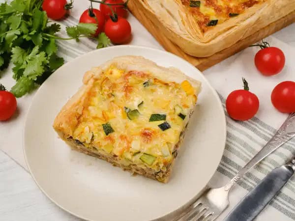 image 2189 - Don't know what to make for dinner? Well, the show must go on, and it will, once Musical Casserole takes center stage! This fluffy, veggie-filled bake will make you randomly break into song and dance with each taste, and is worthy of a standing ovation from everyone around the table. How fun is that?! This combination of fluffy eggs, fresh garden veggies, spicy sausage, and melty cheeses really hits the high note every time! Go ahead and take a bow. This Musical Casserole is your curtain call moment!