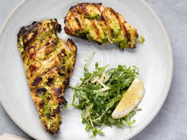 image 5787 - It's Friday night! The world is feeling festive, relaxed, and joyous! It's time for a dinner that really says, "the weekend is here!" That's Friday Night Chicken, no doubt about it! The chicken is brushed with a spicy, sweet, and fragrant herb paste that helps infuse the flavor throughout the meat and then grilled to peak juiciness! The real question is whether you'll actually save Friday Night Chicken for just Friday nights... or if you'll be making it every night instead!