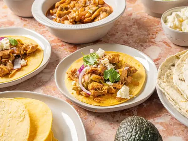 image 6825 - Clink! Clink! Cheers to a delicious dinner headed your way! Beer Chicken Tacos tops your tortilla with a juicy, savory, slightly spicy, beer-infused chicken concoction that will have you making a toast after each bite. We highly recommend pairing them with the creamy, citrusy guacamole and sprinkling each handheld with all the toppings you love so much. Beer Chicken Tacos are now on tap! Bottoms up to a hearty, delicious dinner!