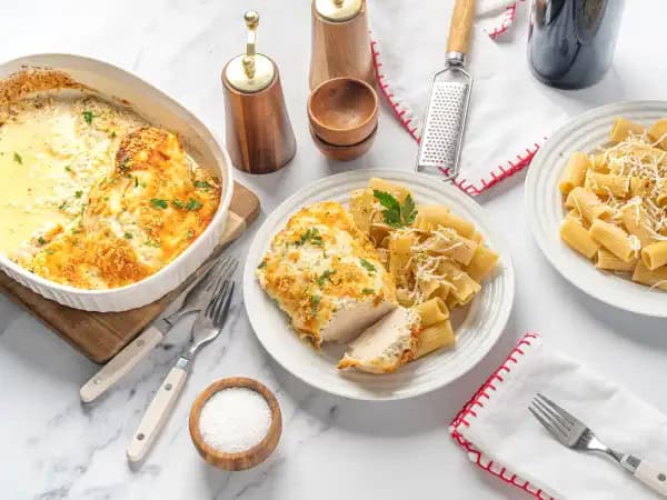 image 7625 - Some things just go together. Sour Cream Chicken Bake proves that the rich, tangy dairy and the savory poultry are one such pair! The sauce is creamy, cheesy, and herbaceous, mingling nicely with the layers of melted cheese on top of perfectly tender chicken breasts. This Sour Cream Chicken Bake makes a first-class main course a breeze to put together!