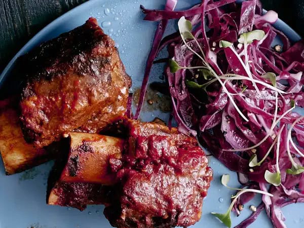 image 8532 - With a name like Farm-Style Supper Ribs, you know they have to be good! And that's absolutely correct. No other type will ever compete with this kind of fall-off-the-bone tenderness, or the sweet and tangy sauce smothered all over them. You better come with an appetite like a hardworking farmer would have, because once you start eating Farm-Style Supper Ribs, you might not want to stop!