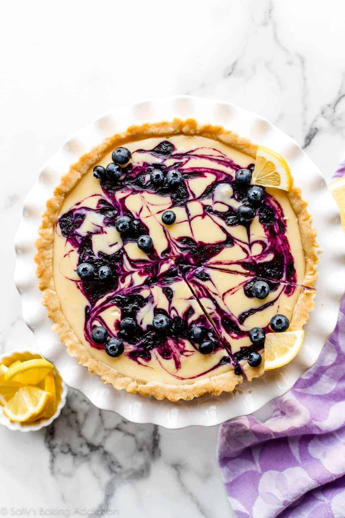 45 Light Easy Spring Desserts 41 lemon blueberry tart shortbread crust