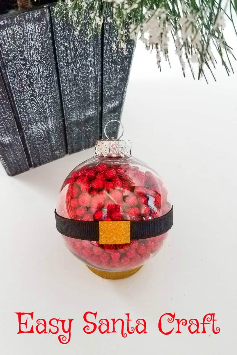 pin easy santa ball ornament craft