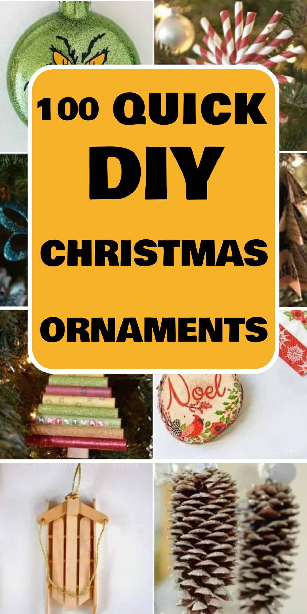 100 Homemade DIY Christmas Ornaments - Christmas is a time for family, celebration, and crafting cherished memories. Among the most treasured traditions is the creation of homemade DIY Christmas ornaments. These unique pieces not only add a personal touch to your holiday décor but also become sentimental keepsakes for years to come.