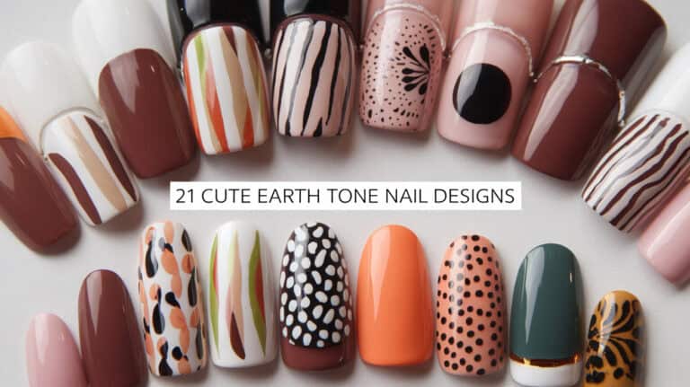 21 Cute Earth Tone Nail Designs - Earth tones exude a natural elegance and timeless beauty that resonates deeply with those who appreciate understated sophistication. These shades, ranging from rich browns and warm tans to muted greens and soft greys, are reminiscent of the earth's natural palette. They effortlessly complement various skin tones and styles, making them a versatile choice for anyone seeking a refined yet chic look.