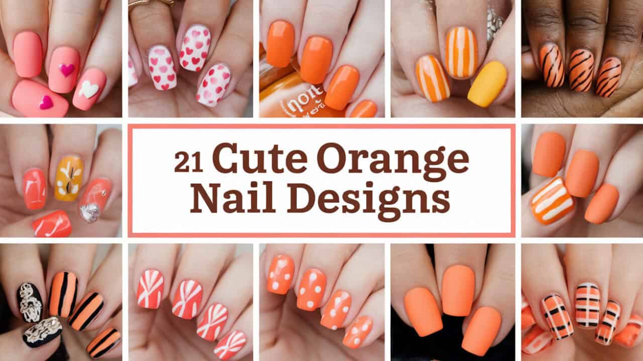 21 Cute Trending Orange Nail Designs