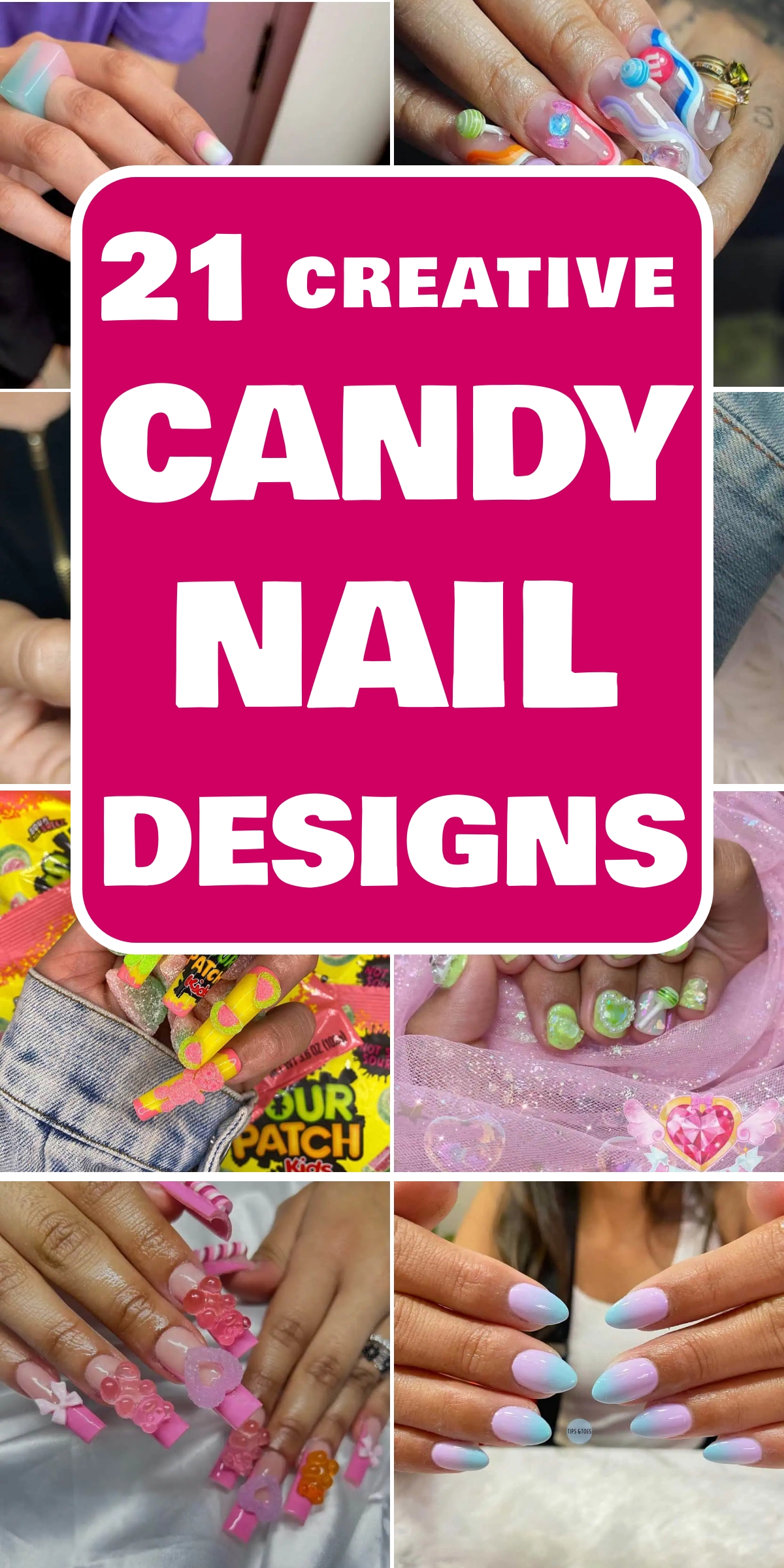 21 Cutest Candy Nail Designs - Indulge in a sweet treat for your fingertips with the latest trend in nail art: candy nails. Combining vibrant colors, playful designs, and a dash of creativity, candy nails are the perfect way to showcase your fun and fashionable side. These delightful designs can transform your nails into miniature works of art, reminiscent of your favorite sugary confections.