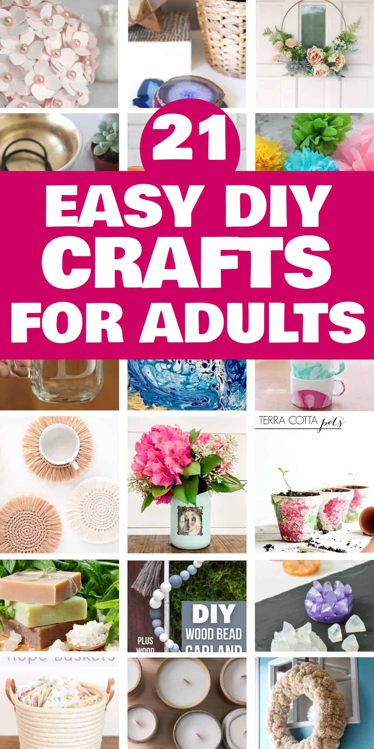 21 Easy DIY Crafts For Adults - Are you ready to unleash your inner creativity and dive into the world of DIY crafts for adults? Picture this: a cozy afternoon spent crafting away, surrounded by the satisfaction of creating something beautiful with your own two hands. Whether you're a seasoned crafter or a beginner looking to explore your artistic side, there's something truly magical about transforming ordinary materials into extraordinary works of art.