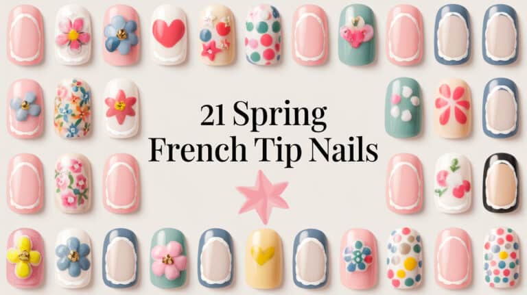 21 Simple Cute Spring French Tip Nails - Spring is the perfect season to refresh your look and embrace new beginnings, and what better way to do that than with a chic set of French tip nails? This classic nail design has been a staple for years, known for its elegant and timeless appeal. However, spring brings with it the opportunity to infuse this beloved style with fresh, vibrant twists that reflect the blooming beauty of the season.