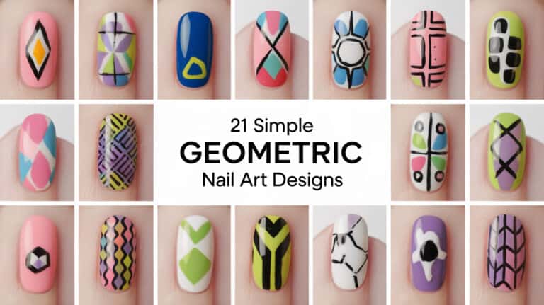 21 Simple Geometric Nail Art Designs - Geometric nail art has carved a niche for itself in the beauty world, offering a blend of simplicity and sophistication. This style is perfect for those who appreciate clean lines, sharp angles, and minimalistic designs that make a bold statement without being overly intricate. Whether you prefer subtle triangles, striking stripes, or complex patterns, geometric nail art provides endless possibilities for creative expression.