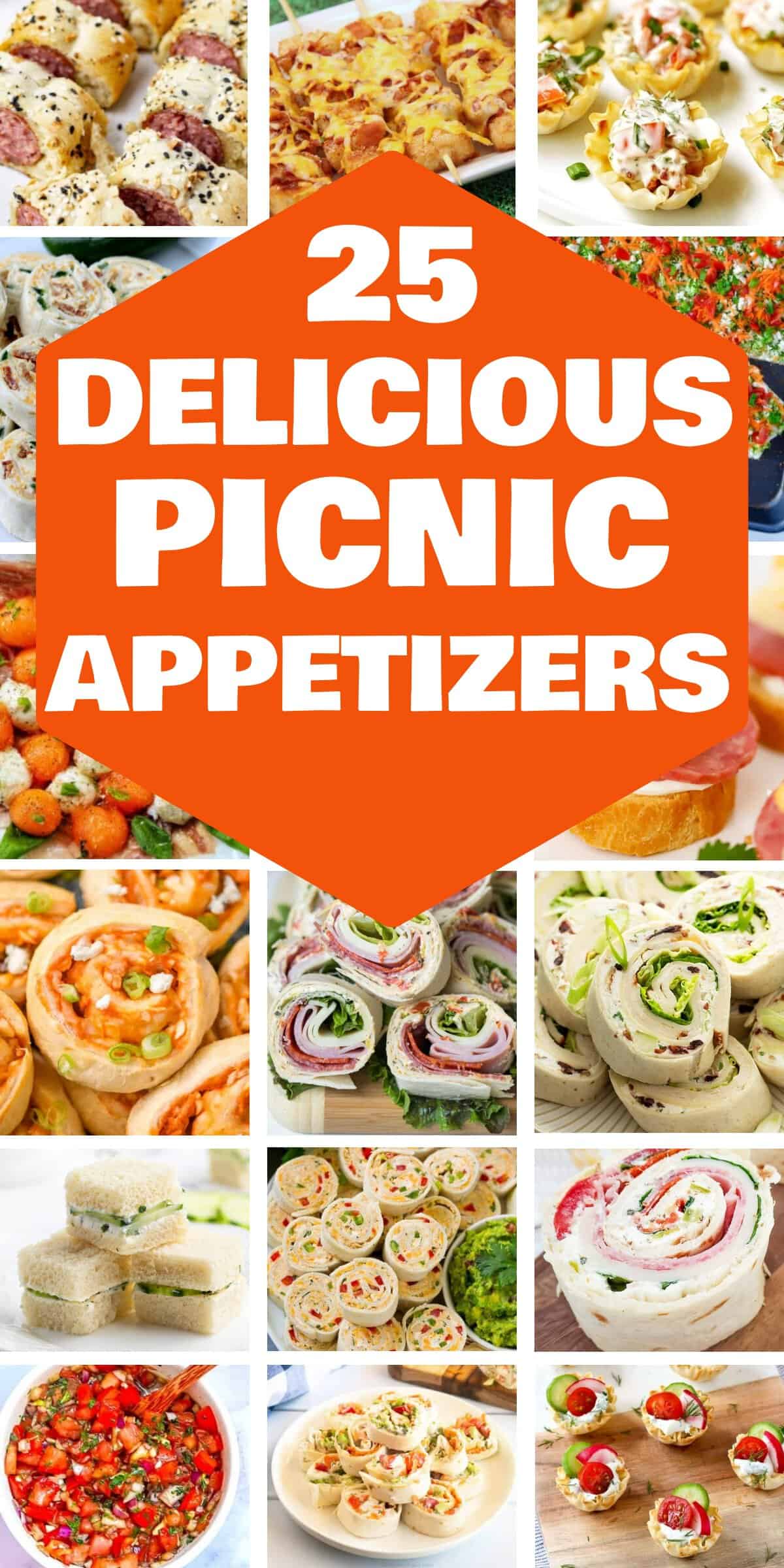 25 Delicious Picnic Appetizers - Discover delightful portable picnic finger foods perfect for your next outdoor gathering. These picnic appetizers are sure to make your taste buds sing!