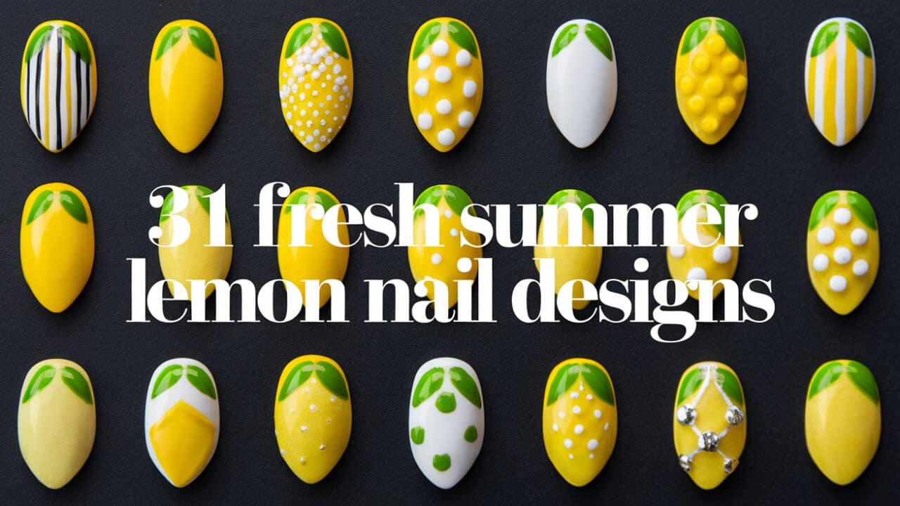 31 Fresh Summer Lemon Nail Designs